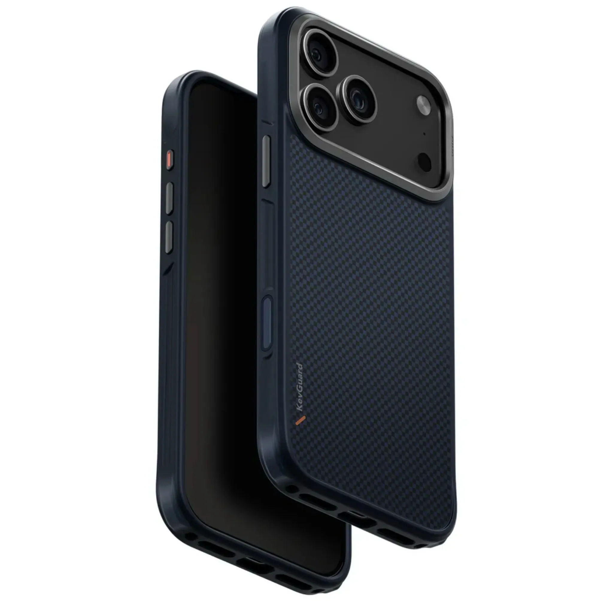 Чехол Uniq для iPhone 17 Pro KEVA EDGE Full Kevlar, синий