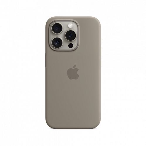 Чехол силиконовый MagSafe iPhone 15 Pro, натуральный титан
